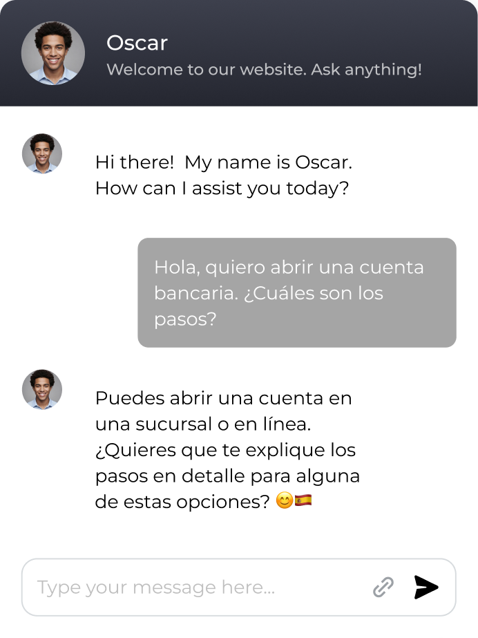 Multilingual AI chatbot for global customers