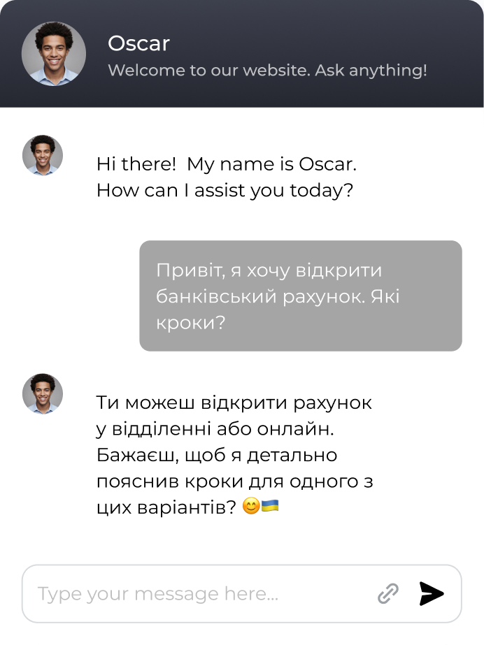 Multilingual AI chatbot for global customers