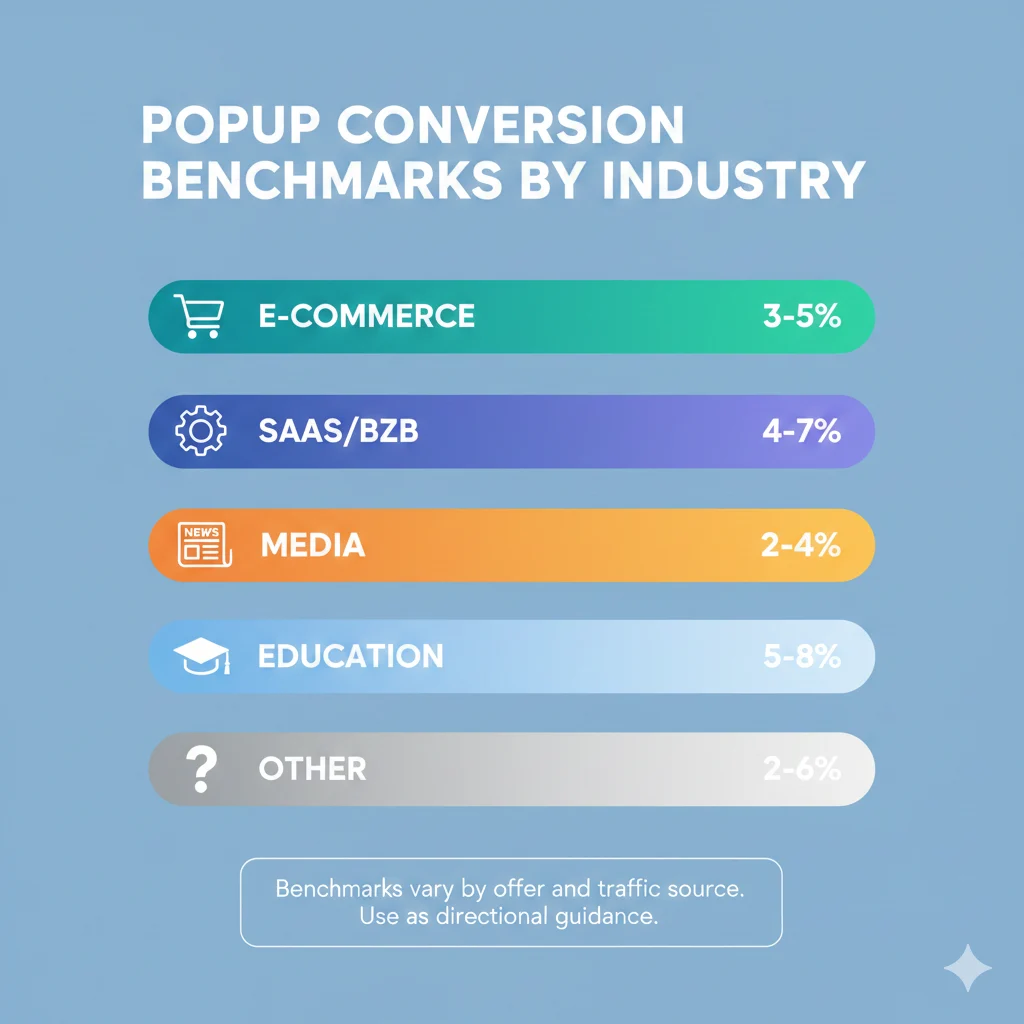 popup conversion benchmarks