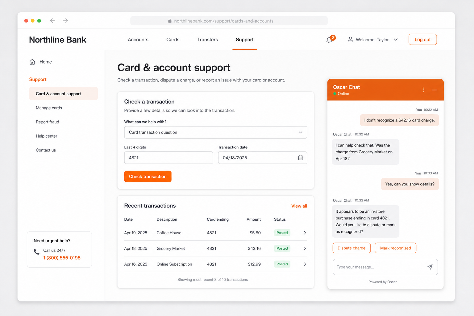 AI banking chatbot fraud alerts and secure assistance illustration