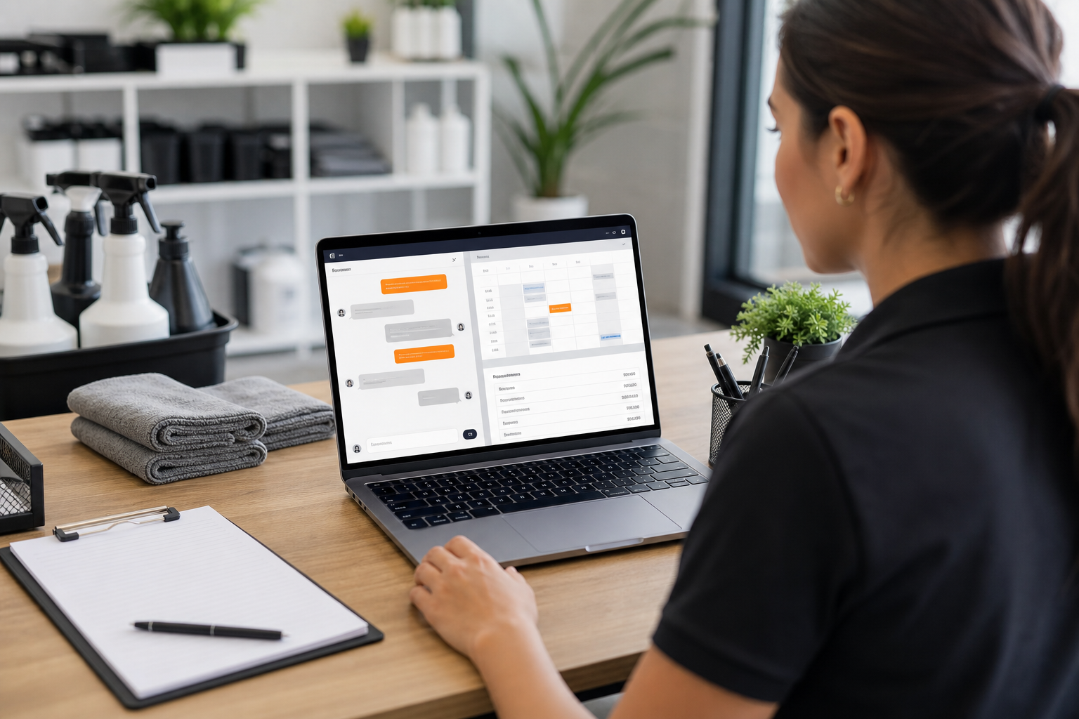 Cleaning service chatbot scheduling flow