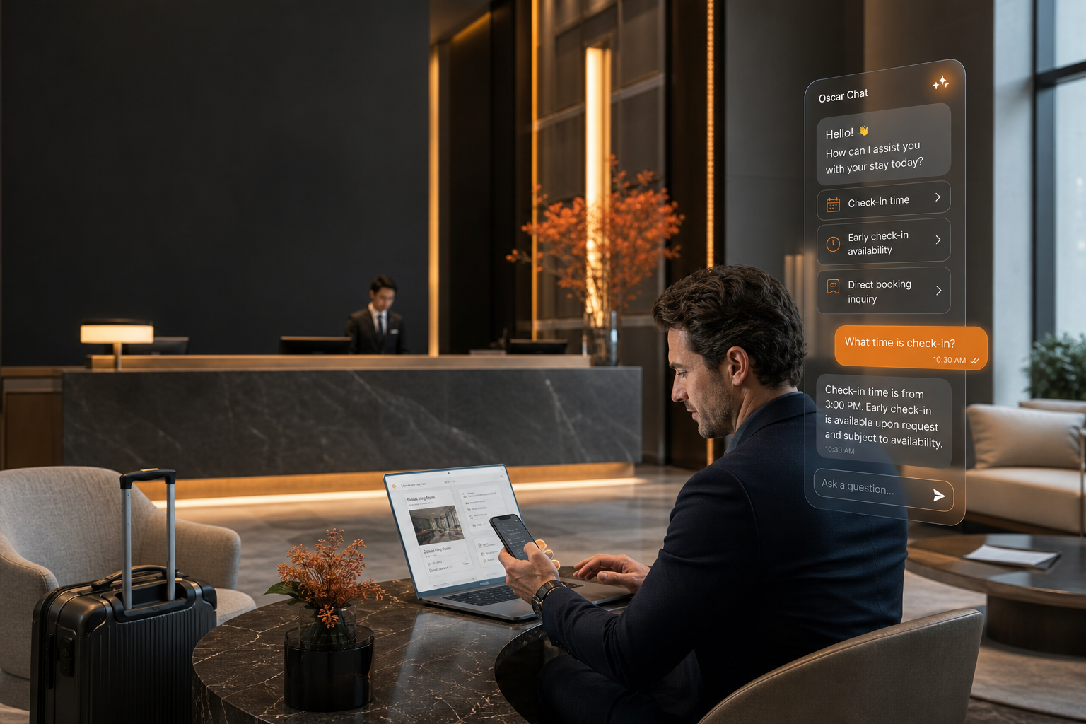 AI chatbot for hotels hero image