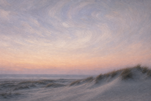 Oscar Chat calm Dutch art-inspired blog cover for Website Lead Routing by Visitor Intent: A Practical Guide