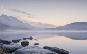 Misty alpine lake nature cover for pre-chat form best practices guide