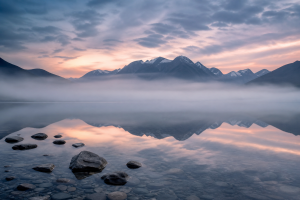 Premium misty lake sunrise nature cover for Best Chatway Alternatives for Reducing Support Tickets