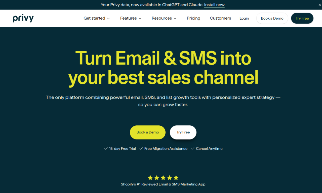 Privy homepage